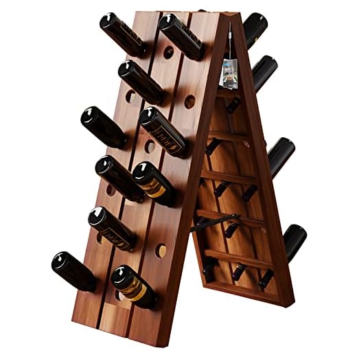 Deuba Weinregal Flaschenregal Holz Für 36 Flaschen Freistehend Klappbar Rüttelbrett Flaschenständer Weinständer Vintage