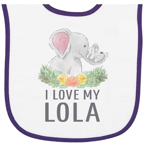 inktastic My Lola Loves Me To the Moon and Back Baby Terry Cloth Bib