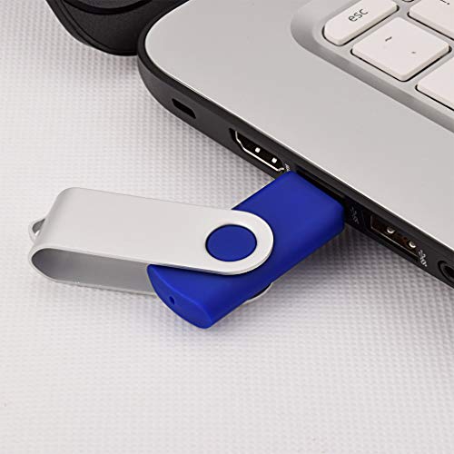 Image of KOOTION 32 GB USB Flash Drive 32 gb Flash Drive 10 Pack Thumb Drive Memory Stick Pen Drive Keychain Design Blue