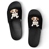 Jack Russell Terrier Dog Summer Slide Sandals Shower Slipper Open Toe House Shoes for Men Women 44 (270mm)