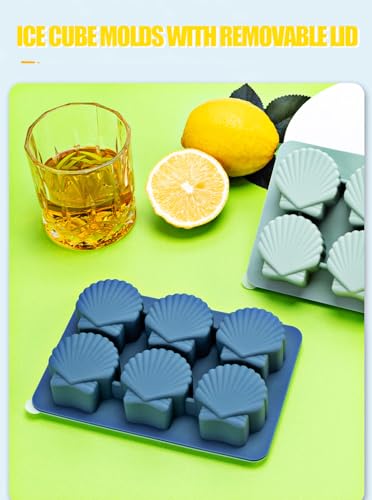 Molde de silicona para cubos de hielo con tapa 2 piezas miniatura 4