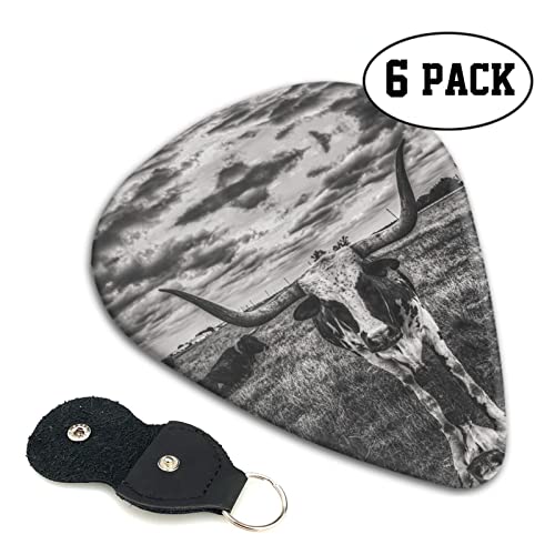 Lot de 6 médiators en forme de vache noire et blanche pour guitare acoustique, guitare électrique, basse, ukulélé – fins… - Les Beatles, Paul McCartney, John Lennon, RIngo Starr, George Harrison Lot de 6 médiators en forme de vache noire et blanche pour guitare acoustique, guitare électrique, basse, ukulélé - fins… – Image 3