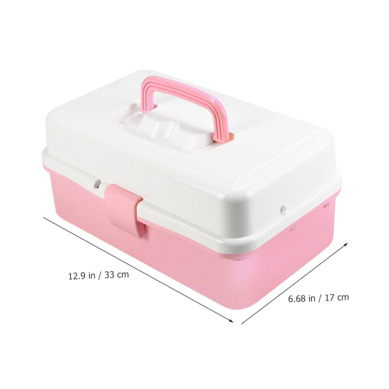 Caja Organizadora para Herramientas de Arte Diseño de Separación en Capas, Material Pp Rosa, Clasificación Clara y Almacenamiento Pequeño para Camping y Mudanzas