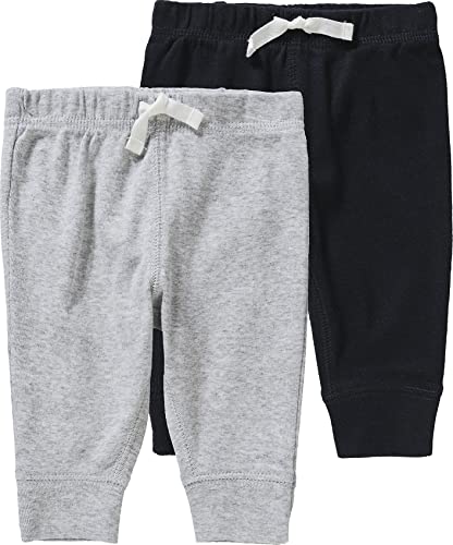 Carter's Baby Boys 2-Pack Pull-On Pants (Black/Heather, 12 Months) #TOP6
