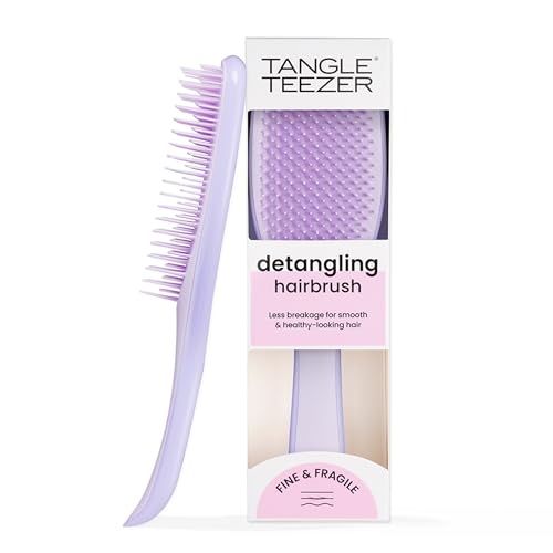 Tangle Teezer Fini e Fragili Ultimate Detangler per capelli colorati, fini e sottili - Spazzola a doppie setole morbide riduce rottura e lo strappo - Ideale per capelli delicati - Viola Ipnotico