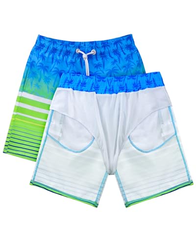 Boys Swim Trunks Board Shorts Teen Boys Swimsuit Quick Dry Swimwear Swimming Shorts Bathing Suit Size 8,10-12,14-164