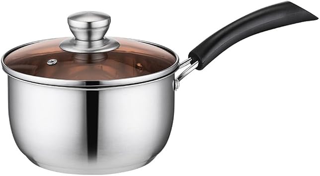 Stockpot Thickened Korean Stainless Steel Pot Household Stew Pot Milk Pot Noodle Pot Single Handle Small Pot Hot Milk Pot Soup Pot