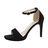  Ital Design Damenschuhe Sandalen & Sandaletten High Heel Sandaletten Synthetik Schwarz Gr. 37