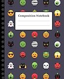  Halloween Composition Notebook: College Ruled Journal Book  Use for School, Work, Ideas, Writing, Bat Theme  Halloween Wide Ruled 7.5 x 9.25 in 100 ... Composition Book  School Subject Book Notes