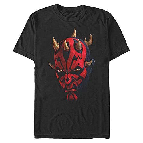 T-shirt Clone Wars Darth Maul homme grande taille XX-Large en coton noir confortable