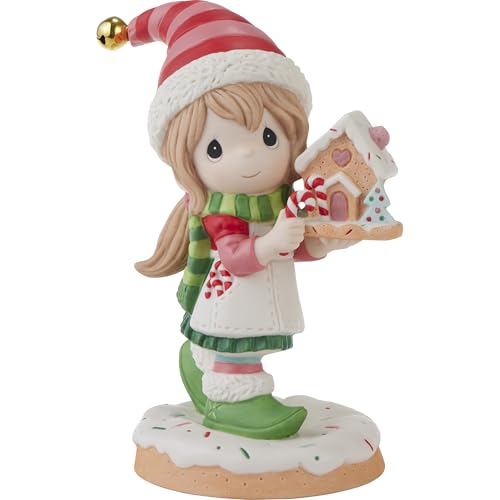 Precious Moments 241013 A Christmas Treat for Someone Sweet Annual Elf Bisque Porcelain Figurine