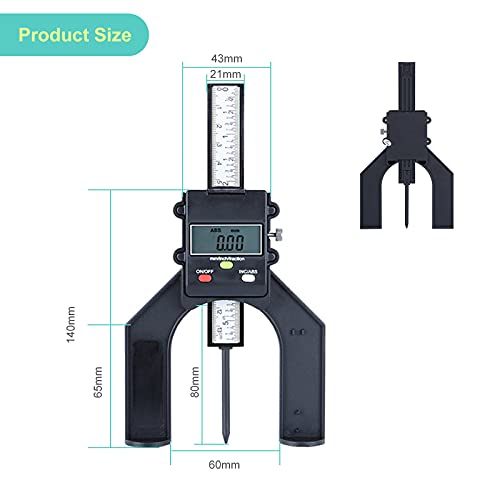 RUIZHI Misuratore di Profondità 0-80mm Misuratore