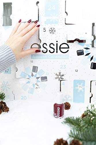 Esmaltes de uñas modernos Essie en calendario de adviento con 24 tratamientos de alta calidad 4