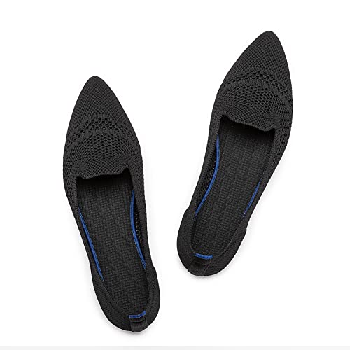 Image of Frank Mully Womens Pointed Toe Flats Knit Dress Shoes Comfort Women Shoes Softable