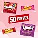 SKITTLES & STARBURST Fun Size Individually Wrapped Nut Free Valentine's Day Candy Valentine Exchange, 50 Ct Bulk Bag