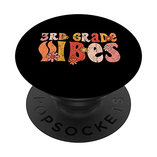 3ème Grade Vibes Retro 1st Day Of School Teachers Boys Gifts PopSockets PopGrip Interchangeable