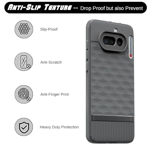 Image of Shockproof Case Compatible with Nothing Phone (4a) 5G | Full Camera Protection | TPU Flexible Back Cover for Nothing Phone (4a) 5G (Graphite Grey)