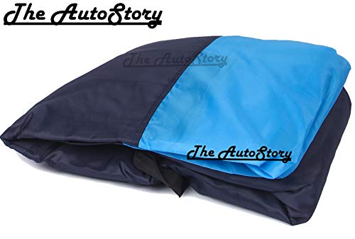 Image of 190 Taffeta Water Resistant Car Body Cover Compatible with Maruti Swift Dzire (2012 to 2016) with Mirror & Antenna Pockets (Teak /Navy Blue)