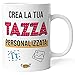 Tazza Personalizzata con Foto, Testo, Logo, Grafica - Mug Personalizzabile - Idea Regalo Originale per Compleanno, Anniversario, Natale e ogni Occasione Speciale (Bianco)