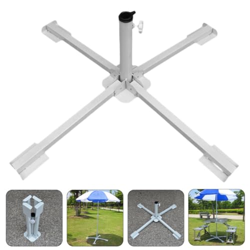 Soporte sombrilla base acero plegable para viento en exteriores 7