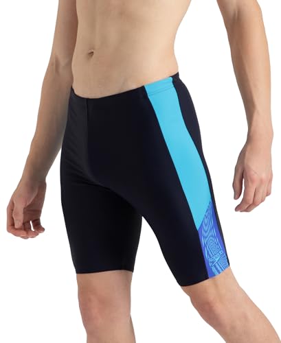 Image of Speedo Men Endurance+ High Tide Digital Print V-Cut Jammer - Arctic Glass