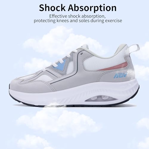 Image of Womens Wide Toe Box Walking Shoes with Arch Support Plantar Fasciitis Tennis Sneakers Orthotic Shoes for Pain Relief