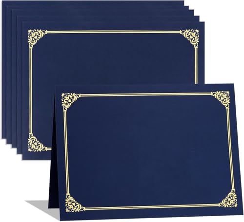 Lot De 25 Couvertures De Certificat, Porte-Certificats, Couvertures De Certificat Avec Bordure En Feuille D'or, Pour Les Documents, Les Diplômes, Les...