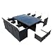 Produktbild Outsunny Polyrattan Sitzgruppe Essgruppe 27tlg. mit Kissen Gartenmöbel Alu Schwarz