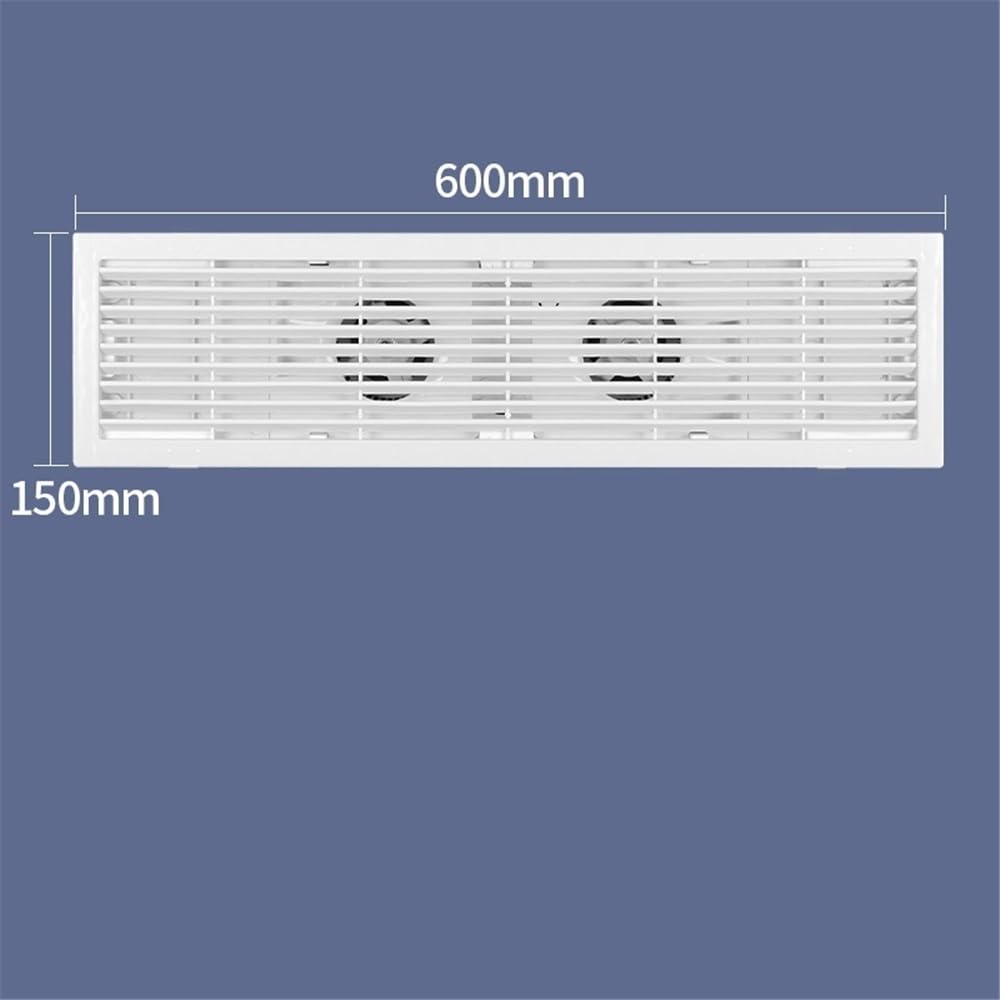 Ventilador Extractor de aire de techo de placa de yeso for cocina y baño de 60 * 15 cm, ventilador de ventilación de tira larga. Cuarto de baño