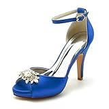 Zapatos de tacón de aguja con zapatos de boda de plataforma para las mujeres, ajuste para las novias, damas de honor, madre de las novias.