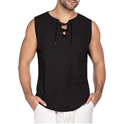BOTCAM Camiseta sin mangas de algodón para hombre Cover