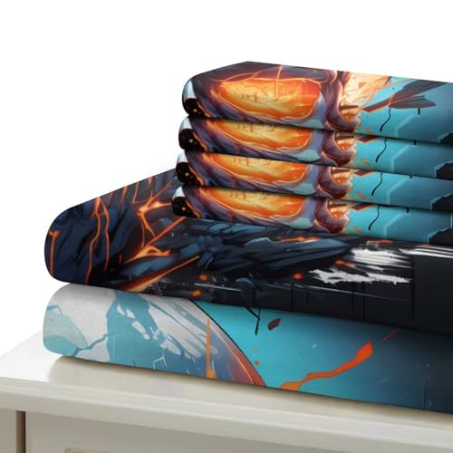 Parure de lit tête de mort 260x220 cm avec microfibre 3D