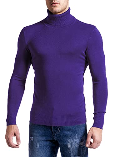 Evoga Maglioncino Dolcevita Uomo Slim Fit Aderente Stretch Elasticizzato