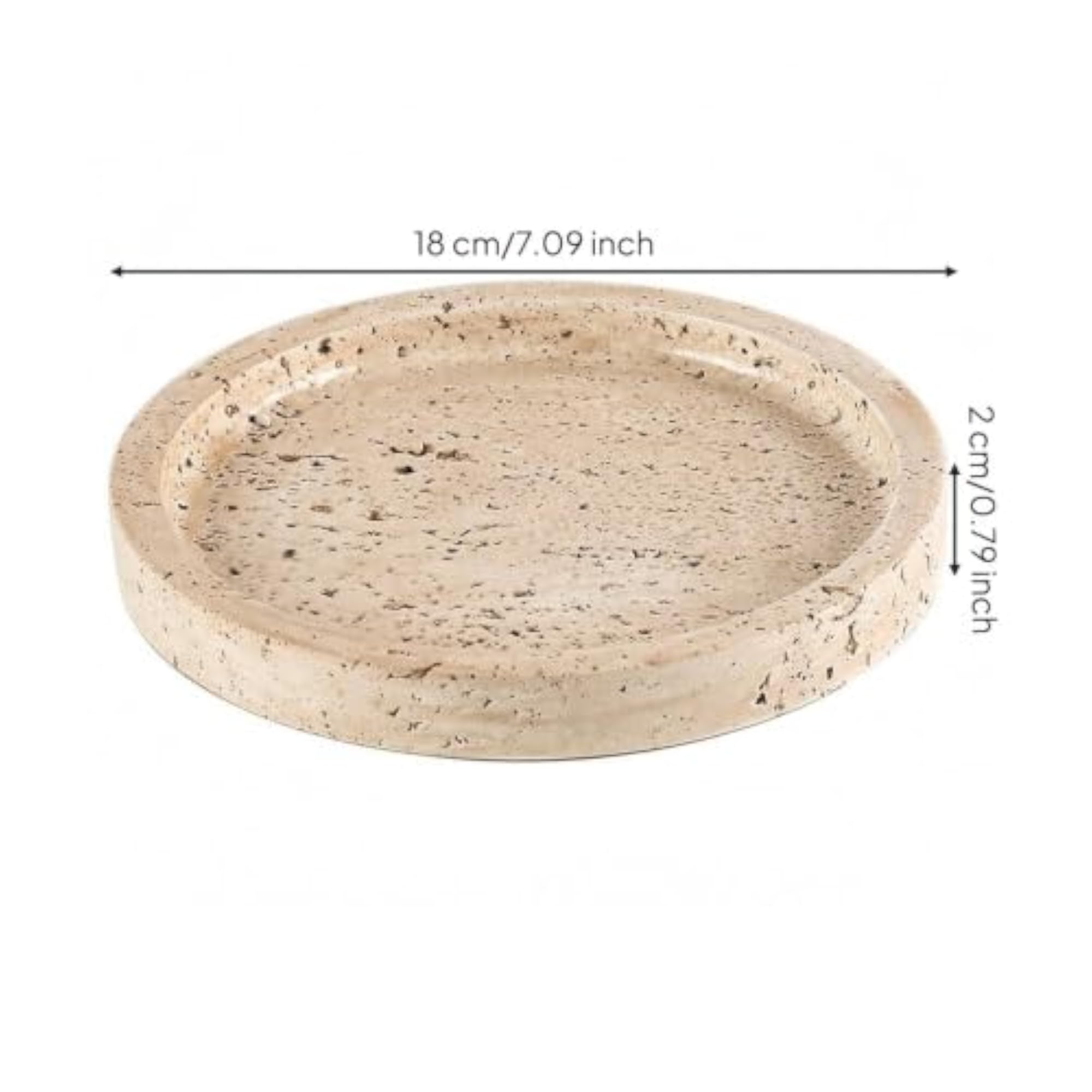 Stone-Look Decorative Tray, Multifunctional Serving Piece