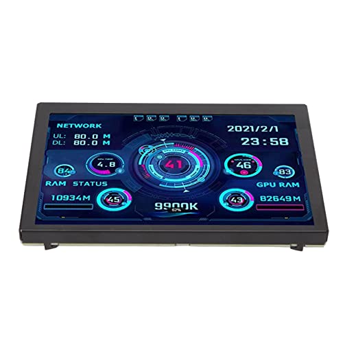 Image of 5 Inch USB Mini Screen , Computer Temperature Monitor Display, PC CPU GPU Data Monitor, 360 Degree Rotation, Computer Case Secondary Screen