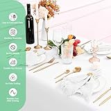 Lumaycens 6 Pack White Polyester Tablecloths,60 x 102 Inch for 6ft Rectangle Table Cloth Washable and Reusable Stain and Wrinkle Resistant for Wedding Party Banquet Camping Restaurant Decoration - Image 6