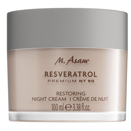 M. Asam RESVERATROL PREMIUM NT50 Restoring Night Cream XXL (100ml) – Nachtcreme Für Das Gesicht, Anti-Aging Pflege Mit Resveratrol, Hyaluron & Sheabutter, Glättende Gesichtscreme Ab 40, 50 & 60