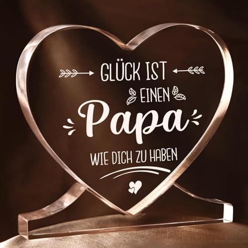Juratar Geschenk für Papa, Herzförmiges Acryl Heimatdekoration...