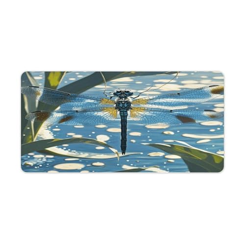Blue Dragonfly desk mat grande en goma antideslizante miniatura 1