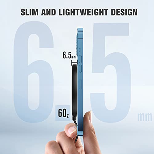 Dbpower Magnetic Wireless Charger, Qi 15W Max Fast Charging Pad With Magnetic Ring For Iphone 13/13 Pro/13 Mini/12/Se 2020/11/X/8,Samsung Galaxy S21/S20/Note 10/S10,Airpods Pro, No Ac Adapter #TOP5