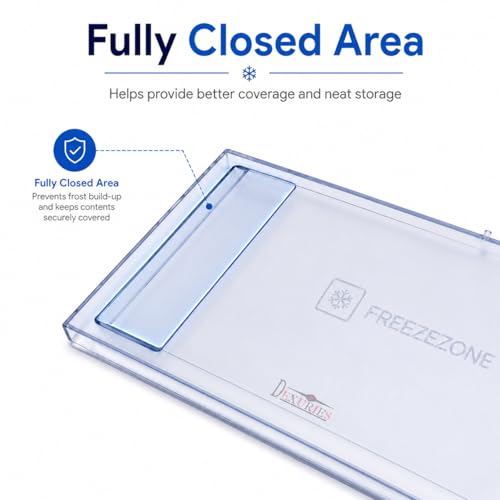 Image of DEXURIES Glossy Transparent Freezer Door Compatible with Haier Direct Cool Single Door Fridge, Freezer Zone Ice Cooling Door /Flap Replacement, Match Size & Shape Before Order, Size 36.2 x 14.3 CM