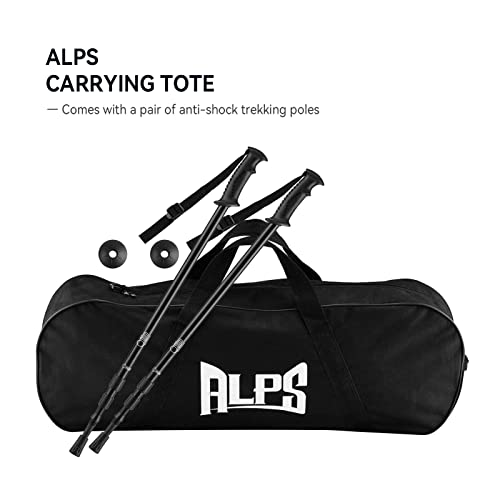 ALPS 14/17/21/25/30 Inch Lightweight Snowshoes for Women Men Youth Kids, Light Weight Aluminum Alloy Terrain Snow Shoes with Pair Antishock Trekking Poles, Free Carrying Tote Bag - Thumbnail 5