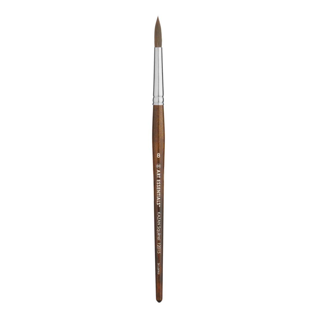Kazan Synthetic Squirrel Hair Brush for Watercolour, Gouache and Ink - Series 12015 - Round - Short Handle - Size: 8, with Maximum Colour Holding Capacity & Point Retention-image-46