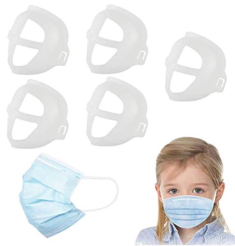3D Mask Bracket for Kids，Internal Support Holder Frame Nose Breathing Smoothly - Protect Lipstick Lips - Cool Face Mask Inner Support Frame-5Pcs