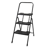 【BLKP】 パール金属 折りたたみ ステップ 踏み台 脚立 台 3段 手すり付 限定 ブラック BLKP 黒 N-7728