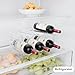 EZ COZY Wine Rack, 2 Tier Water Bottle Organizer for Cabinet, Stackable Clear Wine Holder for Pantry, Refrigerator, Countertop Organization (6 Bottles)