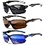 3pack-black White Frame+dark Blue+leopard