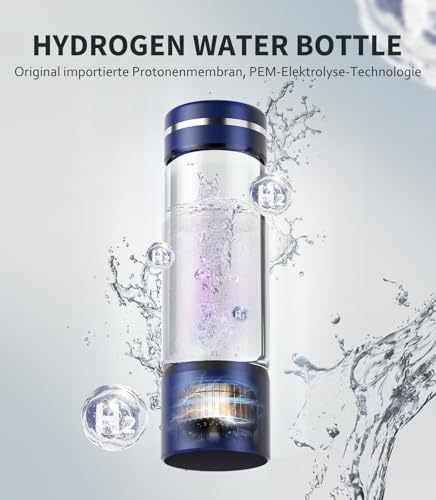 Hochwertige Wasserstoff Wasserflasche【24h stabile H₂-Aktivität & SPE-Technologie】【SilberTec...