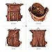 BERLINER BAGS Vintage Genuine Leather Backpack Leeds, Travel Backpack, Laptop Backpack for Women and Men - Brown
