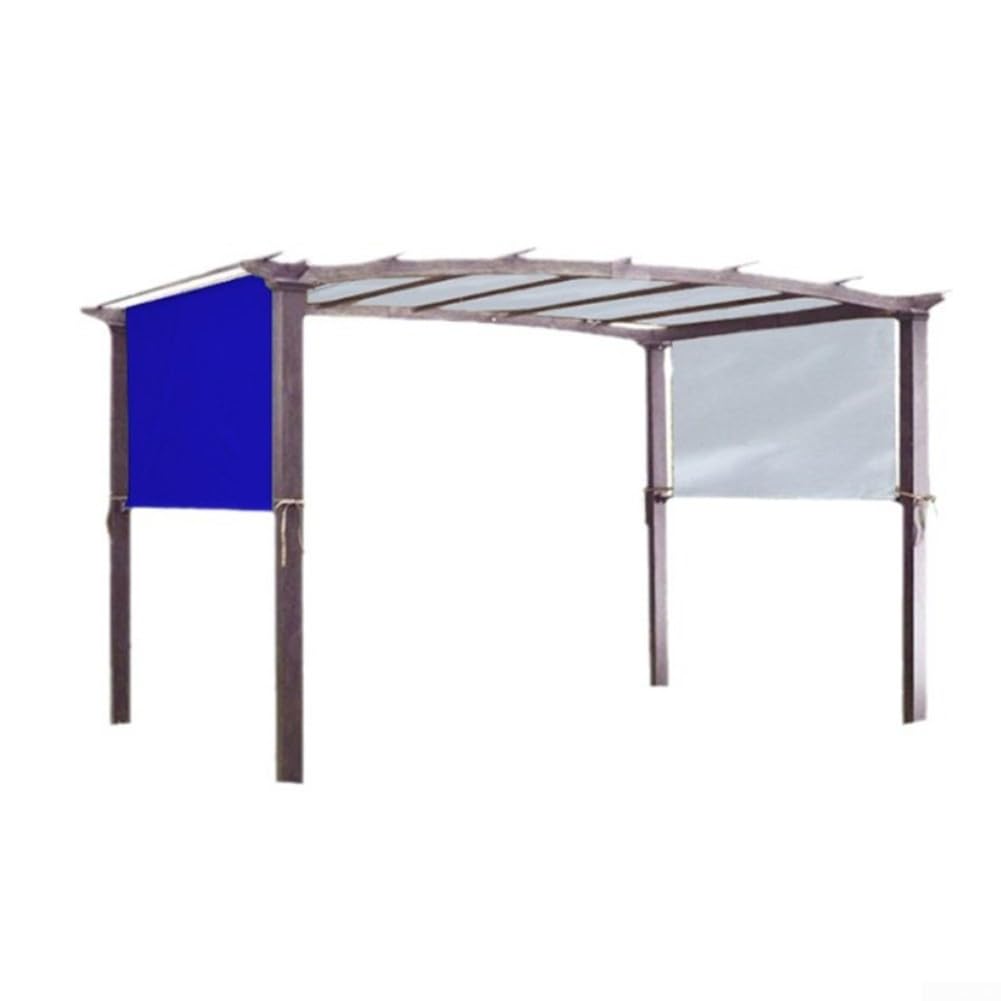 Outdoor Pergola Shade Canopy With Weighted Rods Secure Tie Down, Offering Against Sun Rays Patio And (Blue)